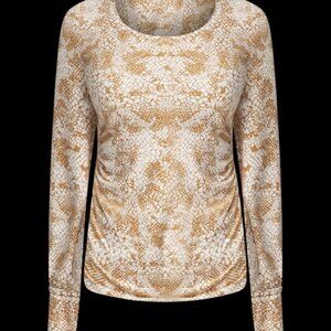 Chico's Touch of Cool™ Snake Shirred Layering Tee Size 3